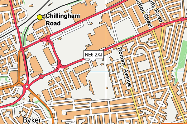 NE6 2XJ map - OS VectorMap District (Ordnance Survey) NE6 2XJ map - OS VectorMap District (Ordnance Survey)