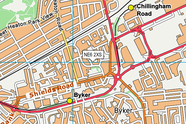 NE6 2XS map - OS VectorMap District (Ordnance Survey) NE6 2XS map - OS VectorMap District (Ordnance Survey)