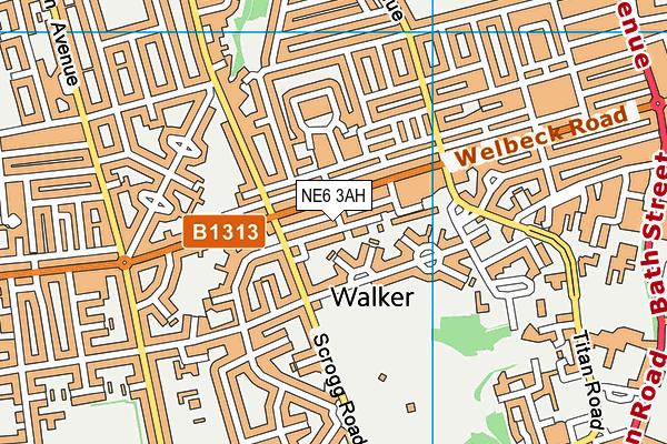 NE6 3AH map - OS VectorMap District (Ordnance Survey) NE6 3AH map - OS VectorMap District (Ordnance Survey)