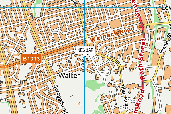 NE6 3AP map - OS VectorMap District (Ordnance Survey) NE6 3AP map - OS VectorMap District (Ordnance Survey)