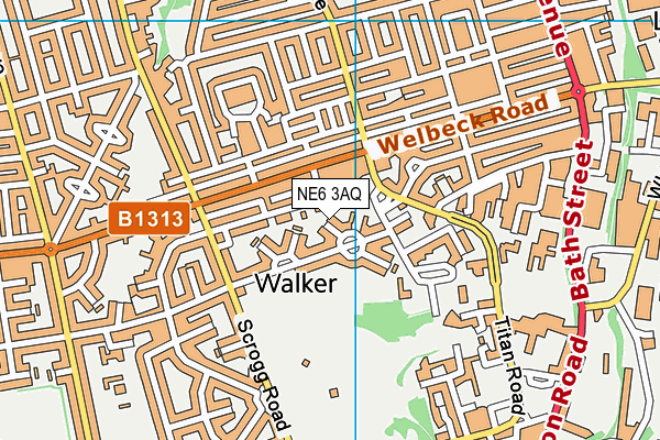 NE6 3AQ map - OS VectorMap District (Ordnance Survey) NE6 3AQ map - OS VectorMap District (Ordnance Survey)