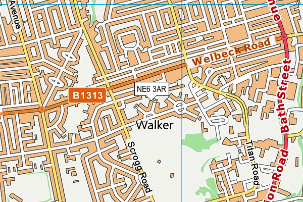NE6 3AR map - OS VectorMap District (Ordnance Survey) NE6 3AR map - OS VectorMap District (Ordnance Survey)