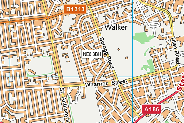 NE6 3BH map - OS VectorMap District (Ordnance Survey) NE6 3BH map - OS VectorMap District (Ordnance Survey)