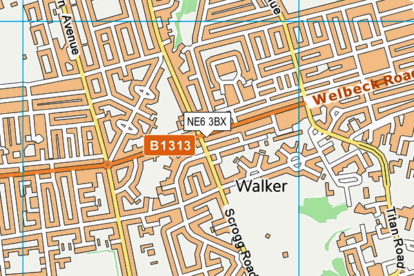 NE6 3BX map - OS VectorMap District (Ordnance Survey) NE6 3BX map - OS VectorMap District (Ordnance Survey)