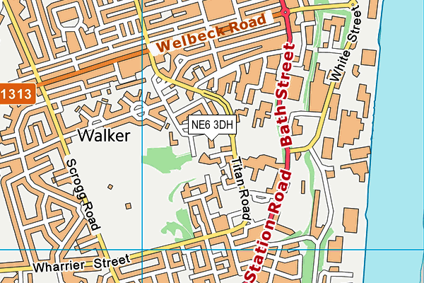 NE6 3DH map - OS VectorMap District (Ordnance Survey) NE6 3DH map - OS VectorMap District (Ordnance Survey)