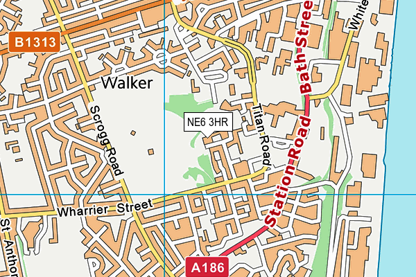 NE6 3HR map - OS VectorMap District (Ordnance Survey) NE6 3HR map - OS VectorMap District (Ordnance Survey)