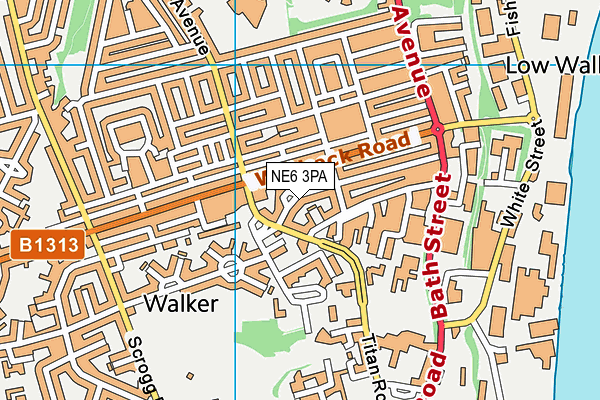 NE6 3PA map - OS VectorMap District (Ordnance Survey) NE6 3PA map - OS VectorMap District (Ordnance Survey)