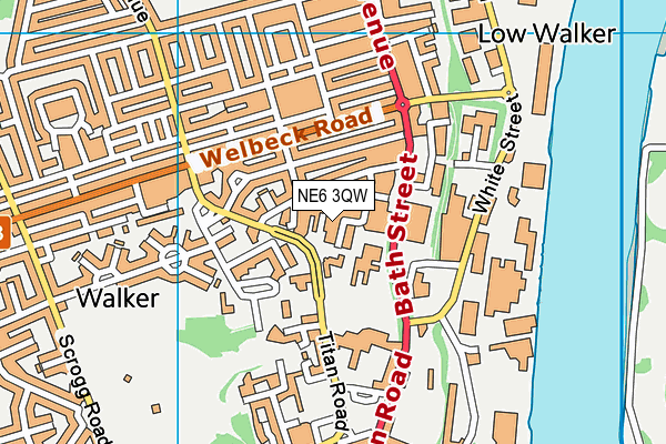 NE6 3QW map - OS VectorMap District (Ordnance Survey) NE6 3QW map - OS VectorMap District (Ordnance Survey)
