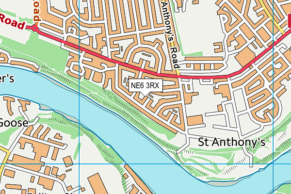 NE6 3RX map - OS VectorMap District (Ordnance Survey)
