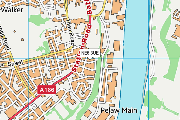 NE6 3UE map - OS VectorMap District (Ordnance Survey) NE6 3UE map - OS VectorMap District (Ordnance Survey)