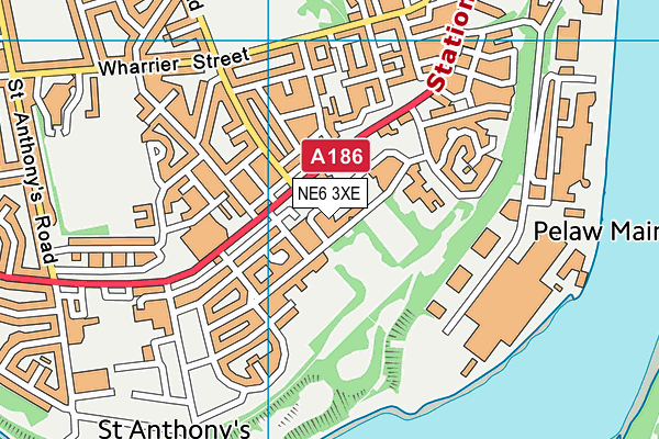 NE6 3XE map - OS VectorMap District (Ordnance Survey) NE6 3XE map - OS VectorMap District (Ordnance Survey)