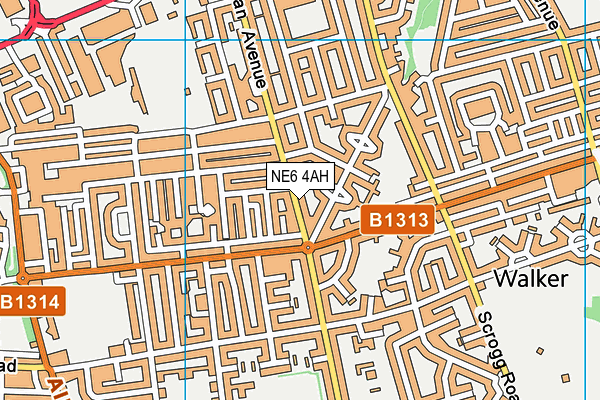 NE6 4AH map - OS VectorMap District (Ordnance Survey) NE6 4AH map - OS VectorMap District (Ordnance Survey)