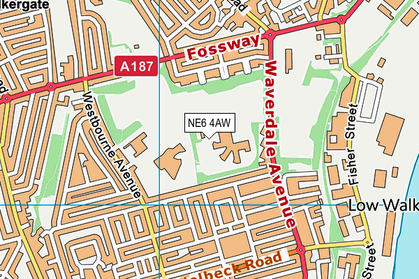 NE6 4AW map - OS VectorMap District (Ordnance Survey) NE6 4AW map - OS VectorMap District (Ordnance Survey)