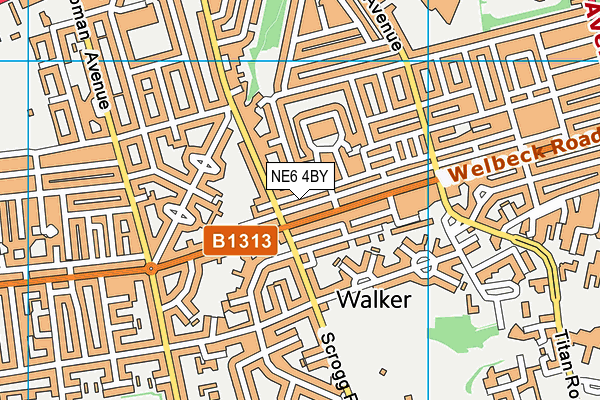 NE6 4BY map - OS VectorMap District (Ordnance Survey) NE6 4BY map - OS VectorMap District (Ordnance Survey)