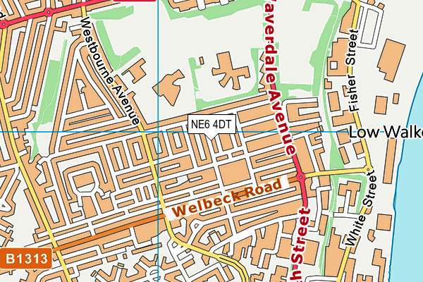 NE6 4DT map - OS VectorMap District (Ordnance Survey) NE6 4DT map - OS VectorMap District (Ordnance Survey)