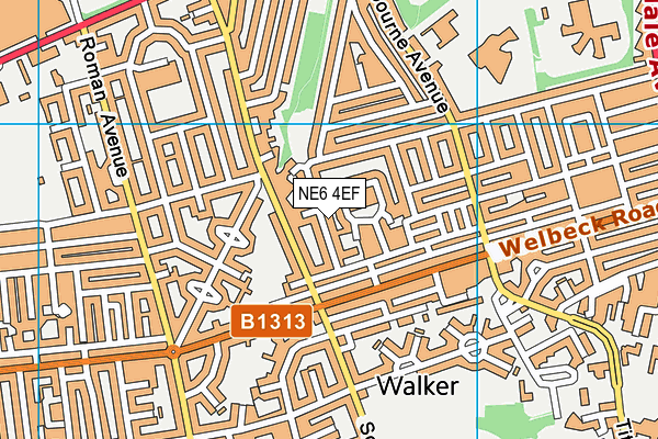 NE6 4EF map - OS VectorMap District (Ordnance Survey) NE6 4EF map - OS VectorMap District (Ordnance Survey)