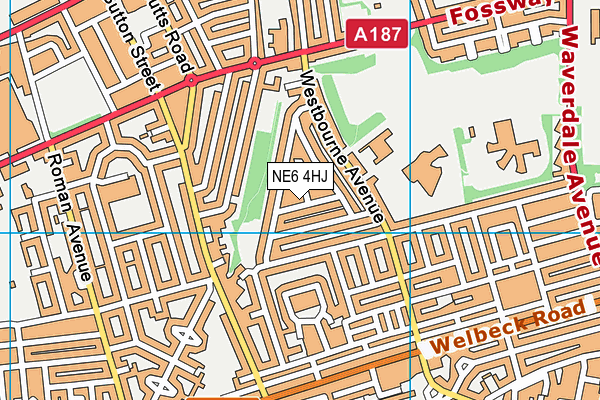 NE6 4HJ map - OS VectorMap District (Ordnance Survey) NE6 4HJ map - OS VectorMap District (Ordnance Survey)