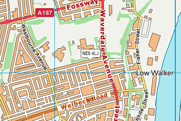 NE6 4LJ map - OS VectorMap District (Ordnance Survey) NE6 4LJ map - OS VectorMap District (Ordnance Survey)