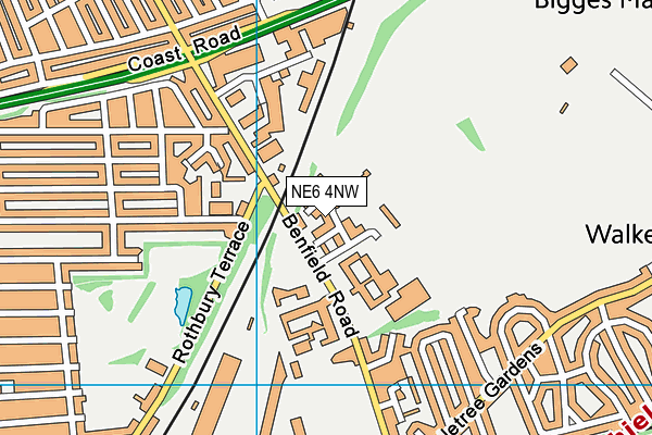 NE6 4NW map - OS VectorMap District (Ordnance Survey) NE6 4NW map - OS VectorMap District (Ordnance Survey)