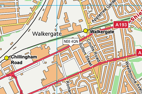 NE6 4QN map - OS VectorMap District (Ordnance Survey) NE6 4QN map - OS VectorMap District (Ordnance Survey)