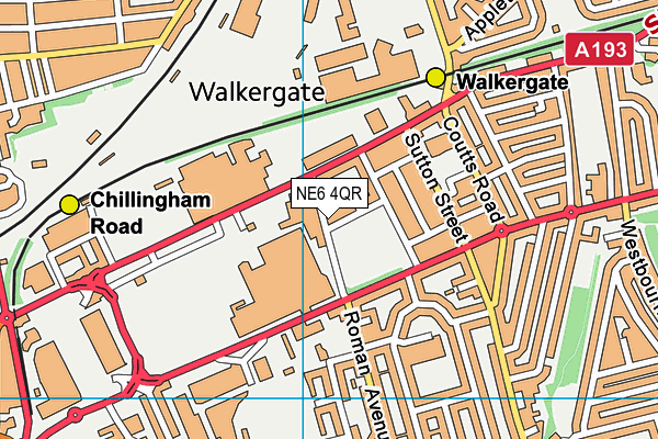 NE6 4QR map - OS VectorMap District (Ordnance Survey) NE6 4QR map - OS VectorMap District (Ordnance Survey)