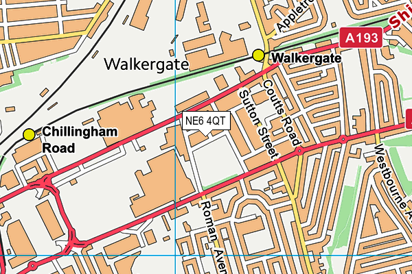 NE6 4QT map - OS VectorMap District (Ordnance Survey) NE6 4QT map - OS VectorMap District (Ordnance Survey)