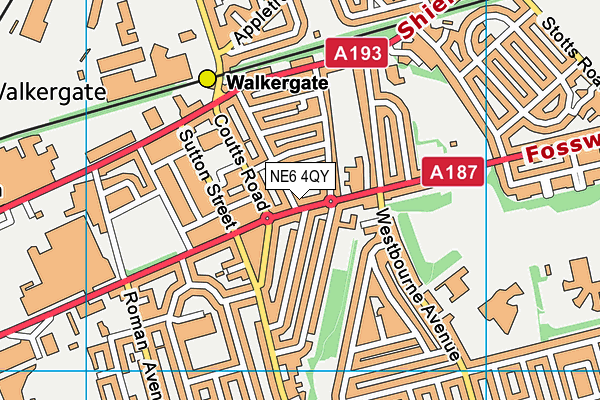 NE6 4QY map - OS VectorMap District (Ordnance Survey) NE6 4QY map - OS VectorMap District (Ordnance Survey)