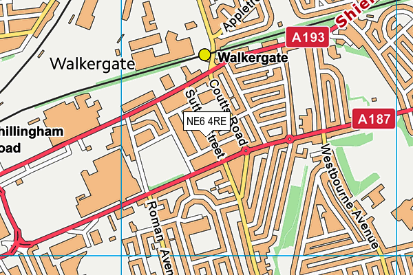NE6 4RE map - OS VectorMap District (Ordnance Survey) NE6 4RE map - OS VectorMap District (Ordnance Survey)