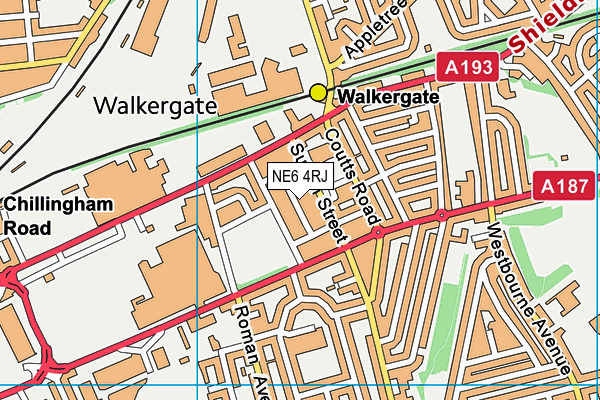 NE6 4RJ map - OS VectorMap District (Ordnance Survey) NE6 4RJ map - OS VectorMap District (Ordnance Survey)