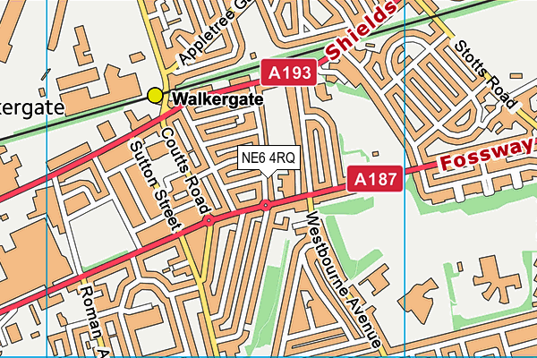NE6 4RQ map - OS VectorMap District (Ordnance Survey) NE6 4RQ map - OS VectorMap District (Ordnance Survey)