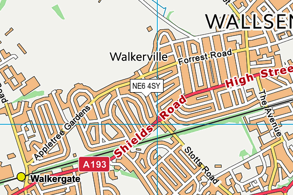 NE6 4SY map - OS VectorMap District (Ordnance Survey) NE6 4SY map - OS VectorMap District (Ordnance Survey)