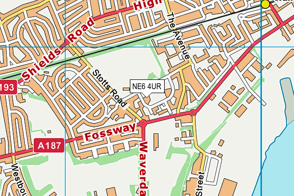 NE6 4UR map - OS VectorMap District (Ordnance Survey) NE6 4UR map - OS VectorMap District (Ordnance Survey)