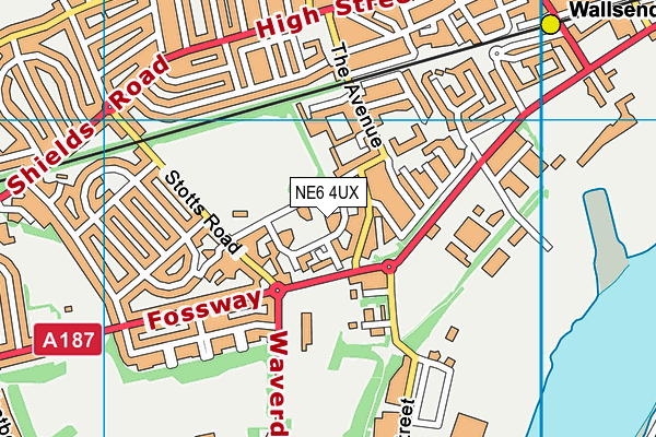 NE6 4UX map - OS VectorMap District (Ordnance Survey) NE6 4UX map - OS VectorMap District (Ordnance Survey)