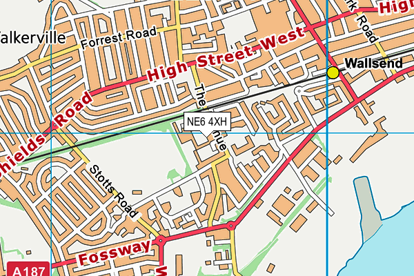 NE6 4XH map - OS VectorMap District (Ordnance Survey) NE6 4XH map - OS VectorMap District (Ordnance Survey)