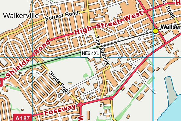 NE6 4XL map - OS VectorMap District (Ordnance Survey) NE6 4XL map - OS VectorMap District (Ordnance Survey)