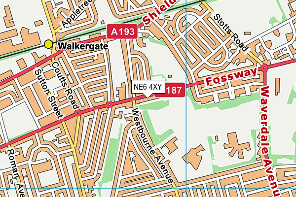 NE6 4XY map - OS VectorMap District (Ordnance Survey) NE6 4XY map - OS VectorMap District (Ordnance Survey)