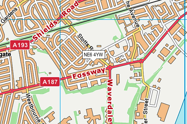 NE6 4YW map - OS VectorMap District (Ordnance Survey) NE6 4YW map - OS VectorMap District (Ordnance Survey)