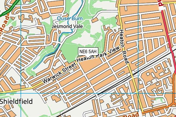 NE6 5AH map - OS VectorMap District (Ordnance Survey) NE6 5AH map - OS VectorMap District (Ordnance Survey)