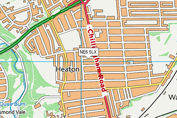 NE6 5LX map - OS VectorMap District (Ordnance Survey)