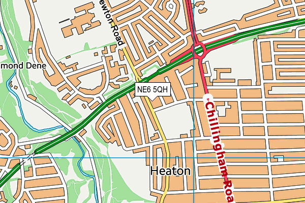 NE6 5QH map - OS VectorMap District (Ordnance Survey) NE6 5QH map - OS VectorMap District (Ordnance Survey)