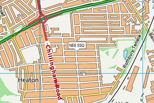 NE6 5SQ map - OS VectorMap District (Ordnance Survey)