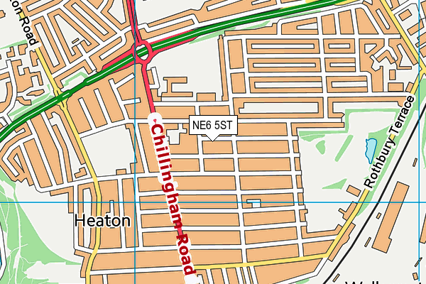 NE6 5ST map - OS VectorMap District (Ordnance Survey) NE6 5ST map - OS VectorMap District (Ordnance Survey)