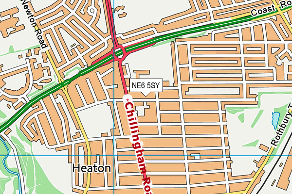 NE6 5SY map - OS VectorMap District (Ordnance Survey) NE6 5SY map - OS VectorMap District (Ordnance Survey)