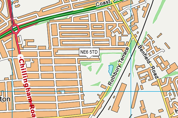 NE6 5TD map - OS VectorMap District (Ordnance Survey) NE6 5TD map - OS VectorMap District (Ordnance Survey)