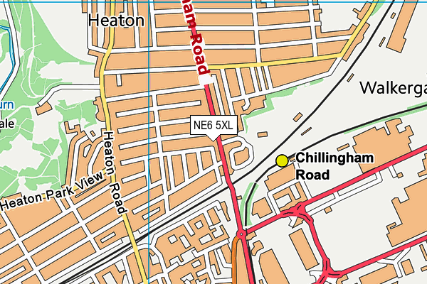 NE6 5XL map - OS VectorMap District (Ordnance Survey)
