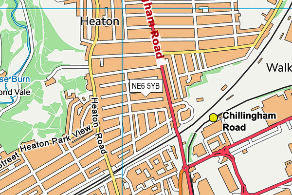 NE6 5YB map - OS VectorMap District (Ordnance Survey) NE6 5YB map - OS VectorMap District (Ordnance Survey)