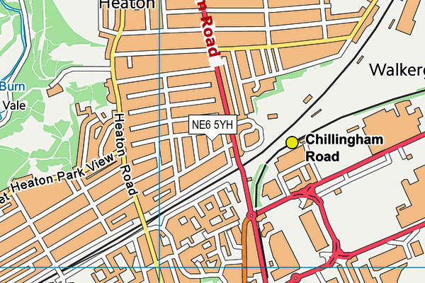 NE6 5YH map - OS VectorMap District (Ordnance Survey) NE6 5YH map - OS VectorMap District (Ordnance Survey)