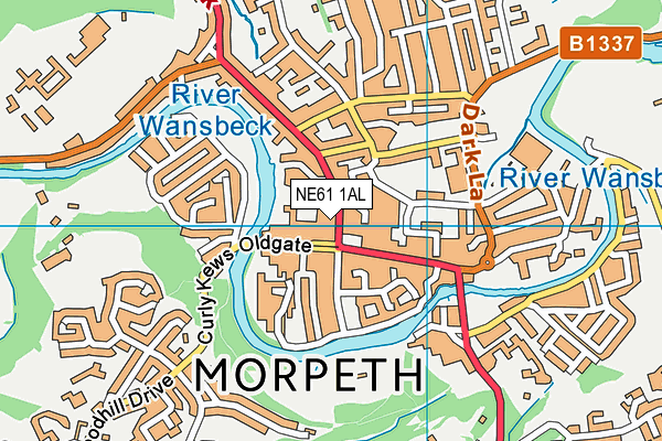 NE61 1AL map - OS VectorMap District (Ordnance Survey) NE61 1AL map - OS VectorMap District (Ordnance Survey)