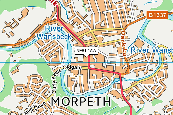 NE61 1AW map - OS VectorMap District (Ordnance Survey) NE61 1AW map - OS VectorMap District (Ordnance Survey)