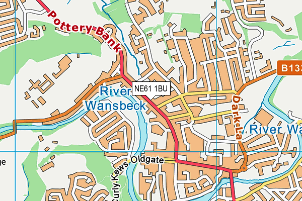 NE61 1BU map - OS VectorMap District (Ordnance Survey)